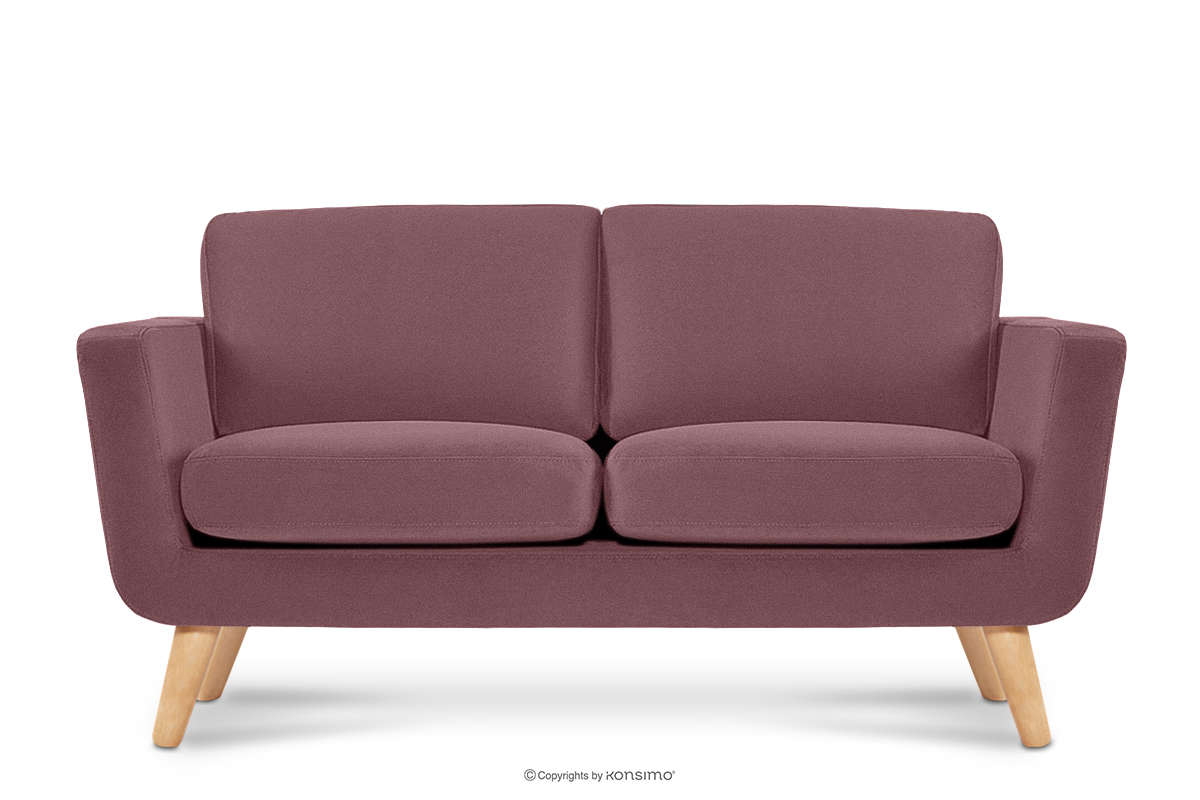 Rosa skandinavisches 2-Sitzer-Sofa