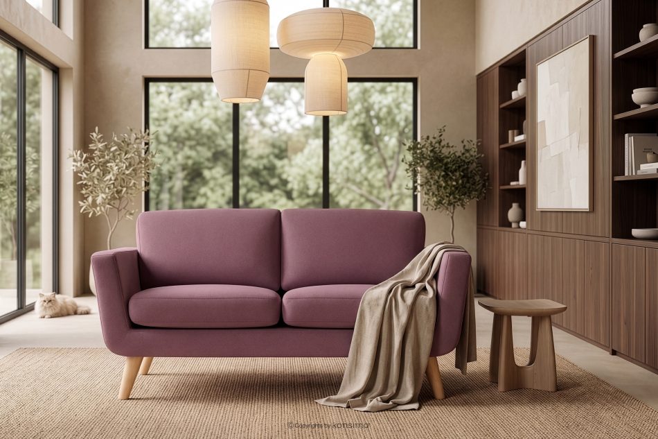 TAGIO Rosa skandinavisches 2-Sitzer-Sofa koralle - Foto 12