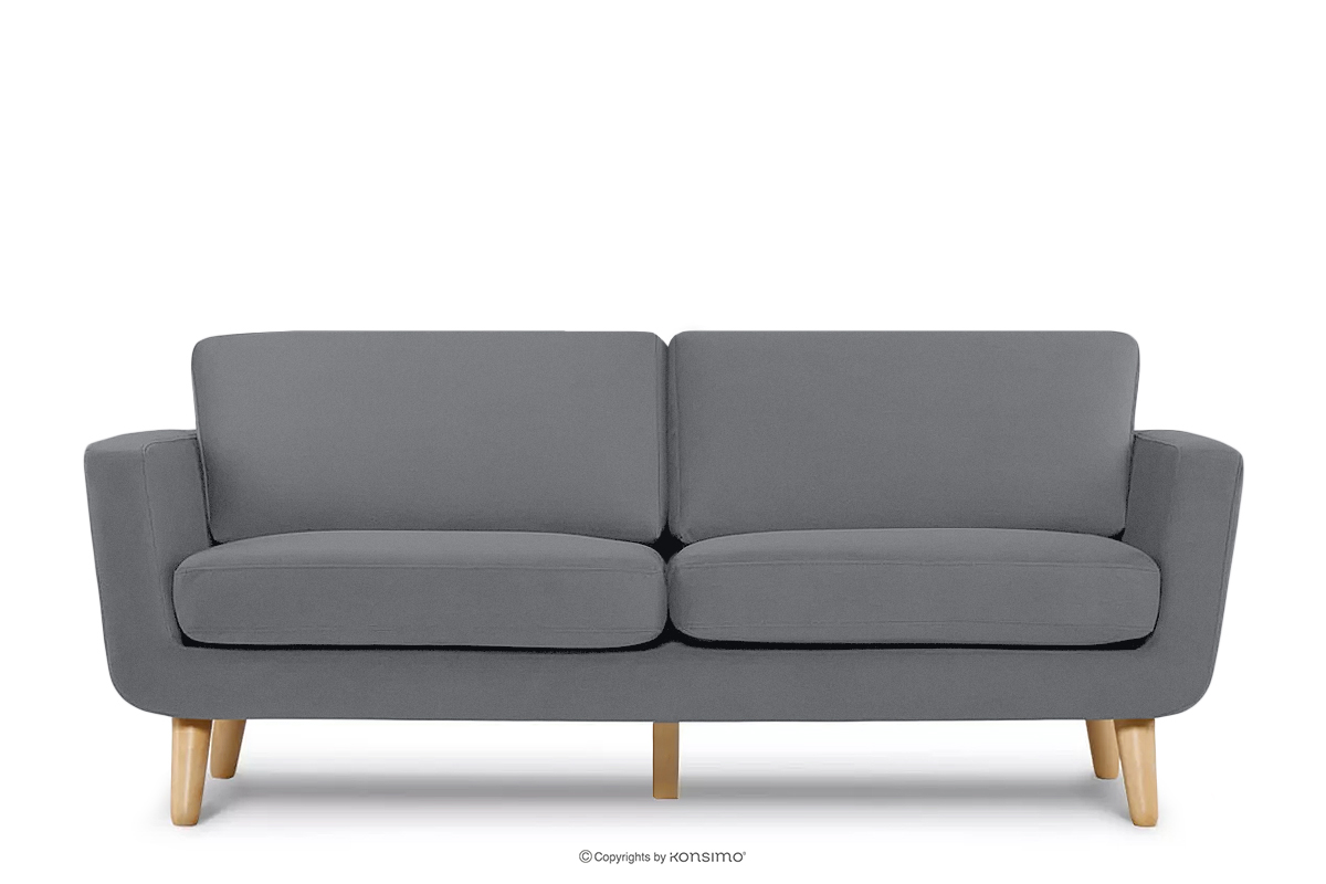 Skandinavisches 3-Sitzer-Sofa in Grau