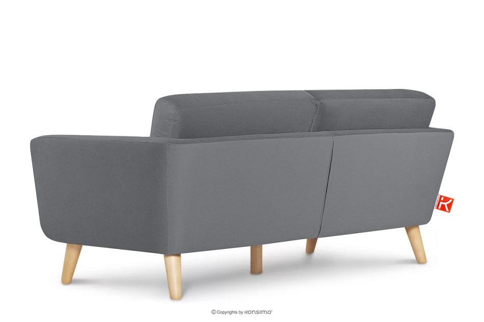 TAGIO Skandinavisches 3-Sitzer-Sofa in Grau grau - Foto 3
