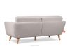 TAGIO Skandinavisches 3-Sitzer-Sofa in Hellgrau Bouclé hellgrau - Foto 5