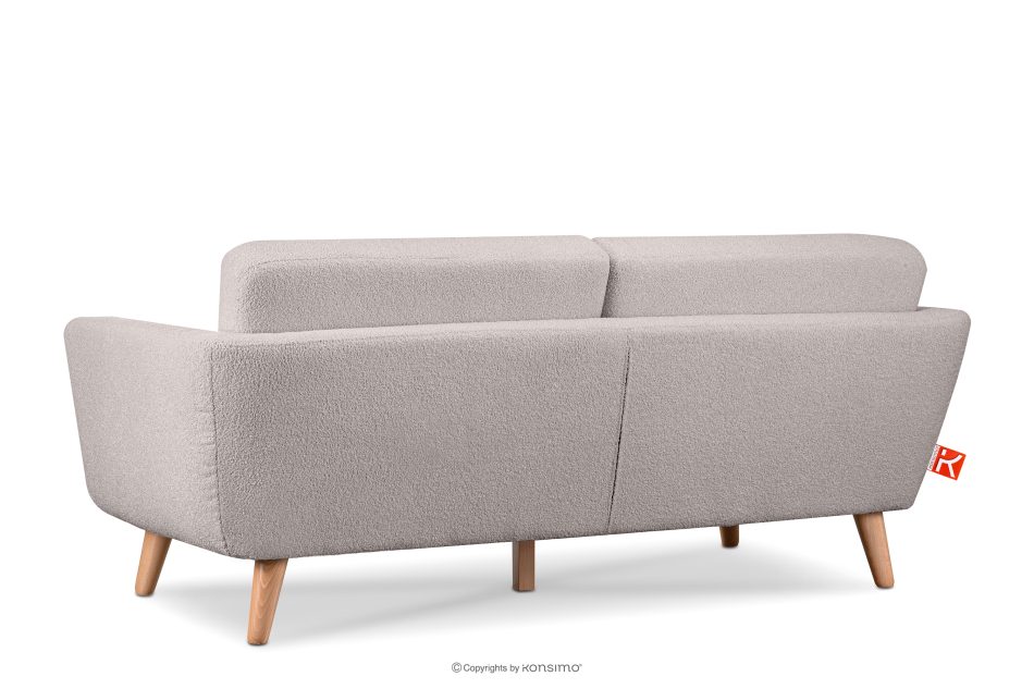 TAGIO Skandinavisches 3-Sitzer-Sofa in Hellgrau Bouclé hellgrau - Foto 4