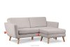TAGIO Skandinavisches 3-Sitzer-Sofa in Hellgrau Bouclé hellgrau - Foto 6