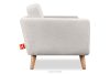 TAGIO Skandinavisches 3-Sitzer-Sofa in Weiß Bouclé weiß - Foto 4