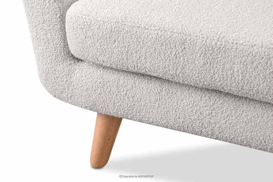 TAGIO Skandinavisches 3-Sitzer-Sofa in Weiß Bouclé weiß - Foto 9