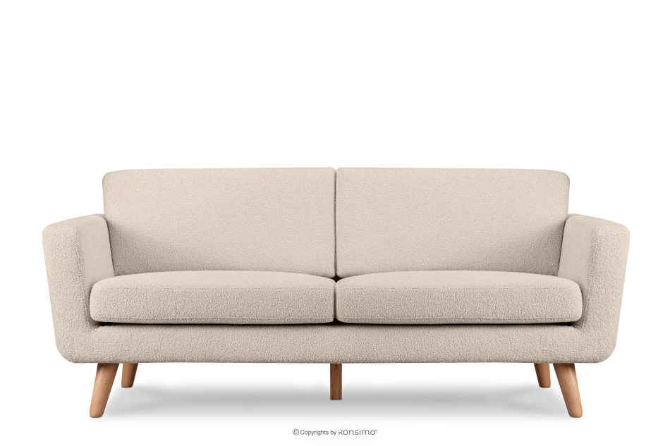 TAGIO Skandinavisches 3-Sitzer-Sofa in Creme Bouclé creme - Foto 0