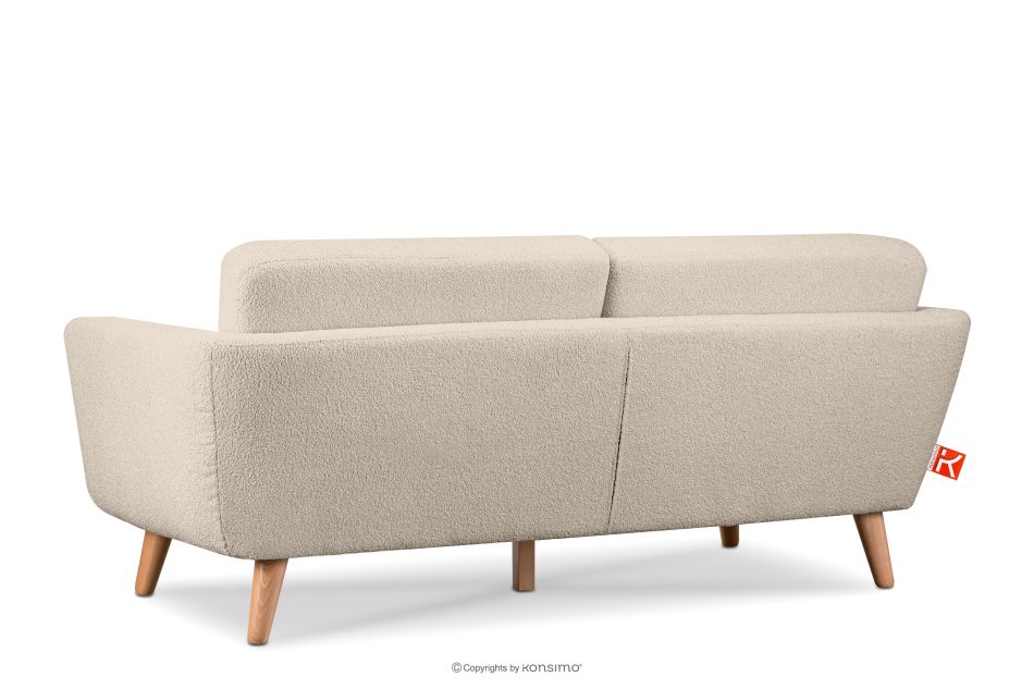 TAGIO Skandinavisches 3-Sitzer-Sofa in Creme Bouclé creme - Foto 4