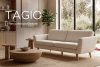 TAGIO Skandinavisches 3-Sitzer-Sofa in Creme Bouclé creme - Foto 15