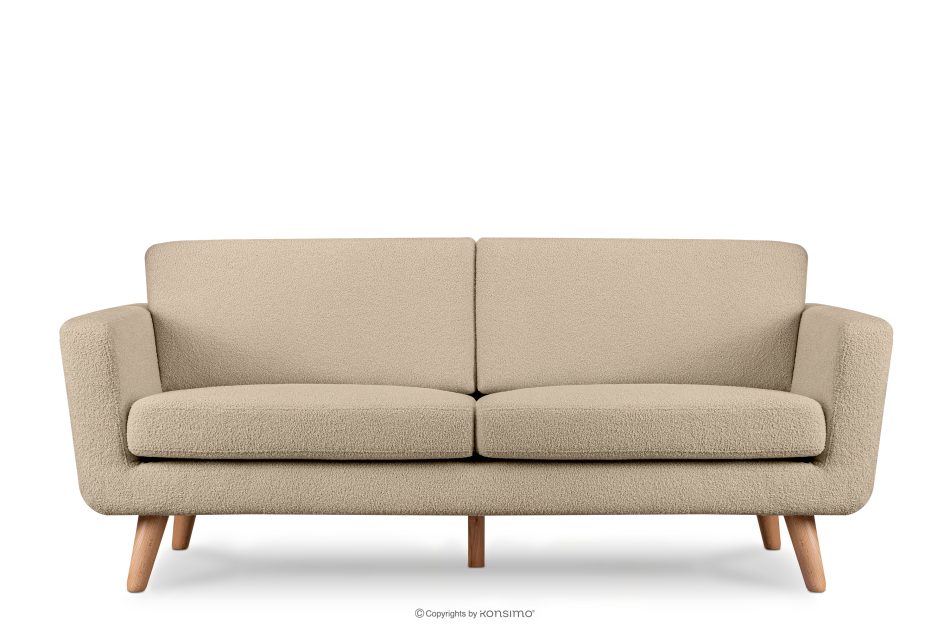 TAGIO Skandinavisches 3-Sitzer-Sofa in Beige Bouclé beige - Foto 0