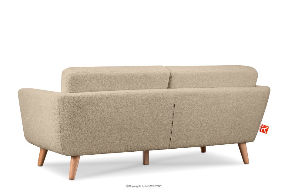 TAGIO Skandinavisches 3-Sitzer-Sofa in Beige Bouclé beige - Foto 4