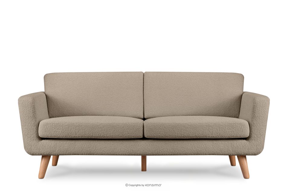 TAGIO Skandinavisches 3-Sitzer-Sofa in Graubeige Bouclé graubeige - Foto 0