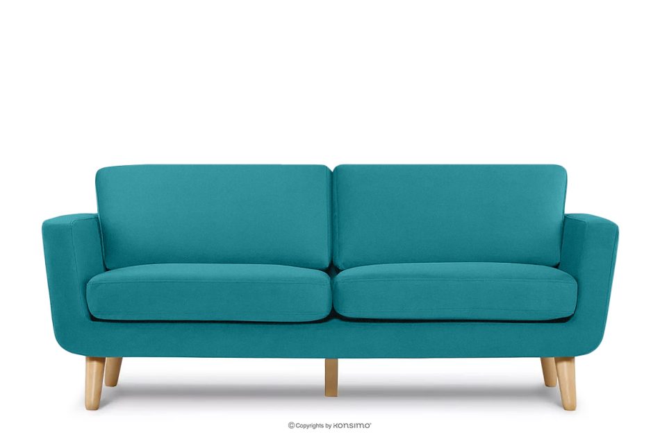 TAGIO Skandinavisches 3-Sitzer-Sofa in Türkis türkis - Foto 0