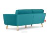 TAGIO Skandinavisches 3-Sitzer-Sofa in Türkis türkis - Foto 4