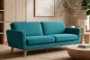 TAGIO Skandinavisches 3-Sitzer-Sofa in Türkis türkis - Foto 2