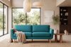 TAGIO Skandinavisches 3-Sitzer-Sofa in Türkis türkis - Foto 14