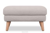 Hellgrauer skandinavischer Sitzhocker Bouclé
