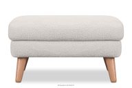 Weißer skandinavischer Sitzhocker Bouclé