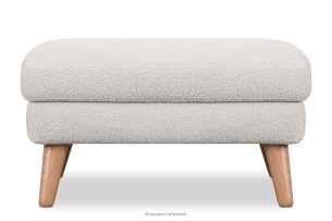 TAGIO, https://konsimo.de/kollektion/tagio/ Weißer skandinavischer Sitzhocker Bouclé weiß - Foto