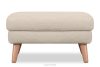 Cremefarbener skandinavischer Sitzhocker Bouclé