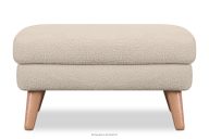 Cremefarbener skandinavischer Sitzhocker Bouclé