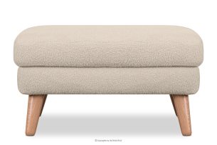 TAGIO, https://konsimo.de/kollektion/tagio/ Cremefarbener skandinavischer Sitzhocker Bouclé creme - Foto