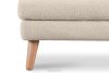 TAGIO Cremefarbener skandinavischer Sitzhocker Bouclé creme - Foto 4