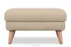 Brauner skandinavischer Sitzhocker Bouclé