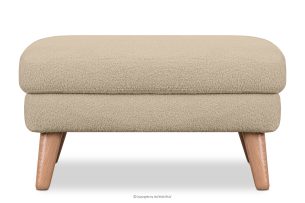 TAGIO, https://konsimo.de/kollektion/tagio/ Brauner skandinavischer Sitzhocker Bouclé beige - Foto