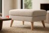 TAGIO Brauner skandinavischer Sitzhocker Bouclé beige - Foto 2