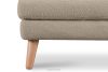 TAGIO Skandinavischer Sitzhocker aus boucle Stoff graubeige - Foto 4