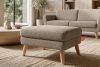 TAGIO Skandinavischer Sitzhocker aus boucle Stoff graubeige - Foto 8