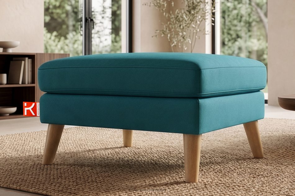 TAGIO Türkis skandinavische pouffe türkis - Foto 1
