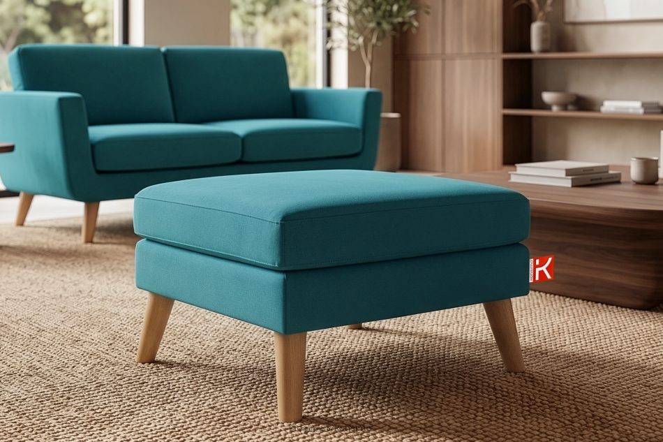 TAGIO Türkis skandinavische pouffe türkis - Foto 5