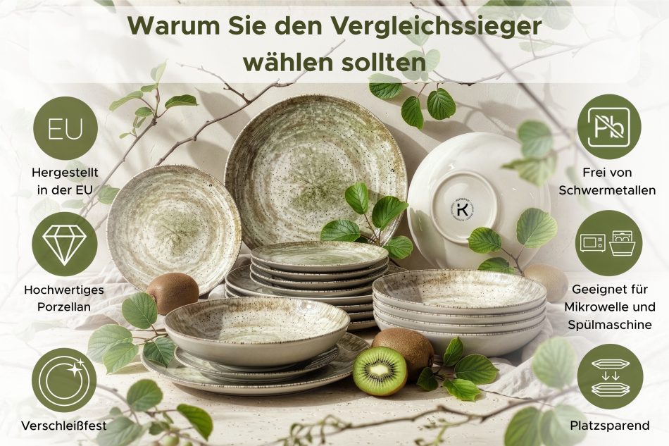 ERATO Speiseteller aus beigefarbenem Porzellan beige - Foto 5