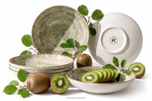 ERATO, https://konsimo.de/kollektion/erato/ Beigefarbener Suppenteller aus Porzellan 6 tlg. beige - Foto