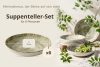 ERATO Beigefarbener Suppenteller aus Porzellan 6 tlg. beige - Foto 7
