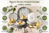 FINGO Porzellan Dessertteller boho grün mehrfarbig - Foto 6