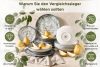 FINGO Porzellan grün boho teller teller mehrfarbig - Foto 6