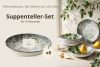 FINGO Suppenteller aus Porzellan boho grün 6 tlg. mehrfarbig - Foto 7