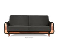 Schlafsofa aus grauem Velours
