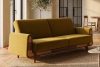GUSTAVO Schlafsofa aus gelbem Velours gelb - Foto 2