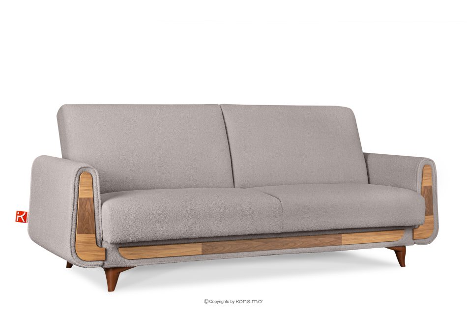 GUSTAVO Dreisitzer-Sofa Bouclé aus Eschenstoff asche - Foto 2