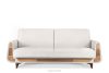 GUSTAVO Dreisitzer-Sofa Bouclé aus weißem Oberstoff weiß - Foto 1