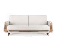 Dreisitzer-Sofa Bouclé aus weißem Oberstoff