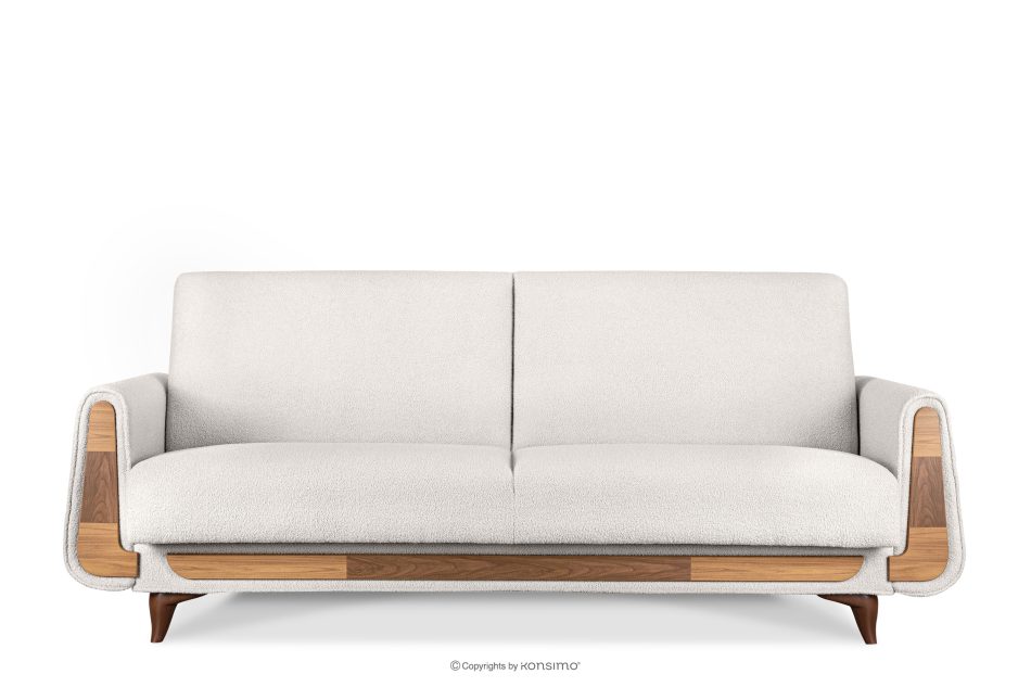 GUSTAVO Dreisitzer-Sofa Bouclé aus weißem Oberstoff weiß - Foto 0