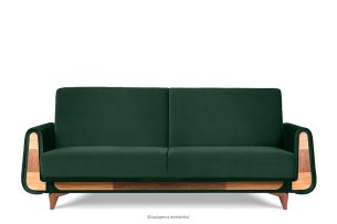 GUSTAVO, https://konsimo.de/kollektion/gustavo/ Schlafsofa aus grünem Velours dunkelgrün - Foto