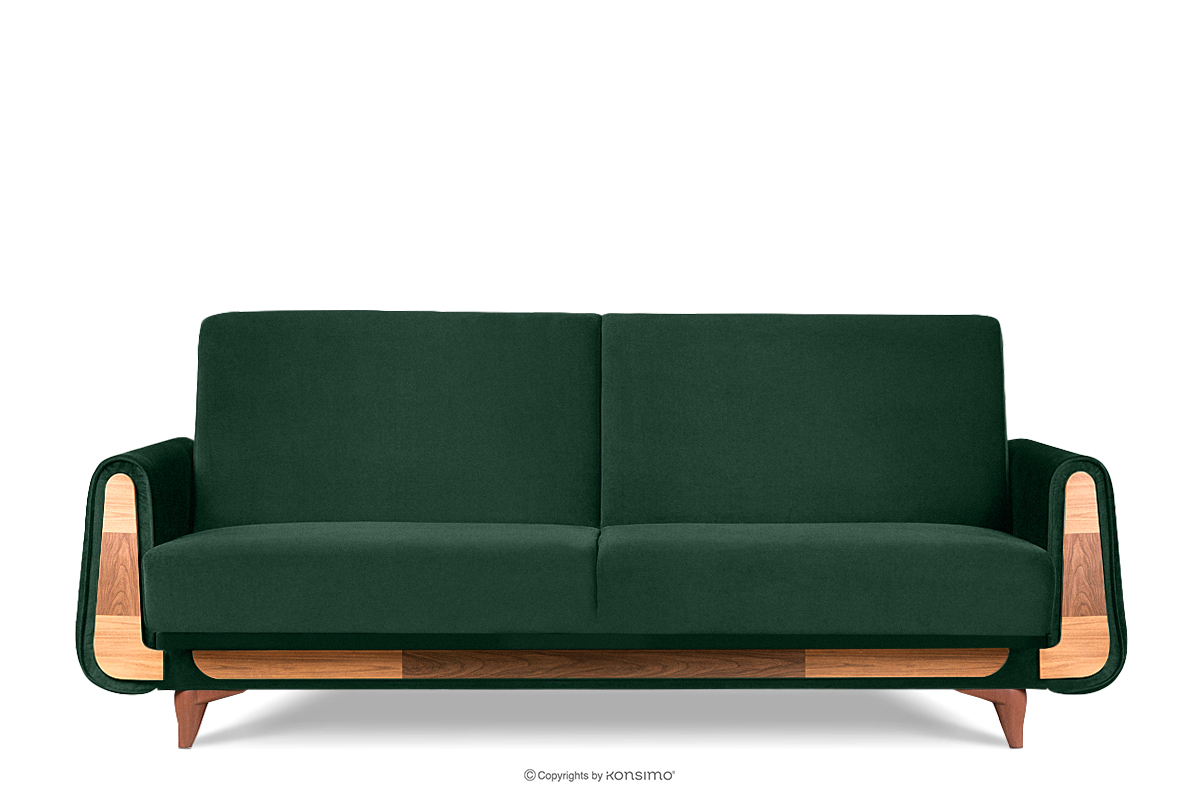 Schlafsofa aus grünem Velours