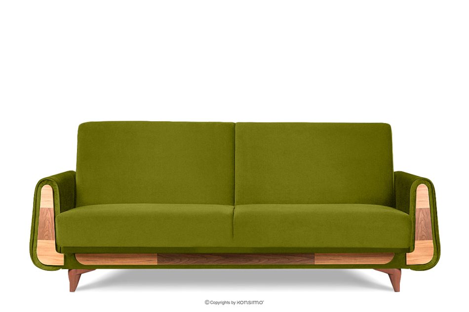 GUSTAVO Schlafsofa Velours oliv olive - Foto 0