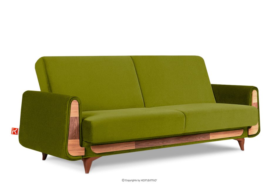 GUSTAVO Schlafsofa Velours oliv olive - Foto 2