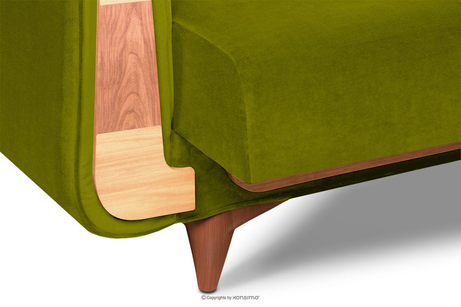 GUSTAVO Schlafsofa Velours oliv olive - Foto 6